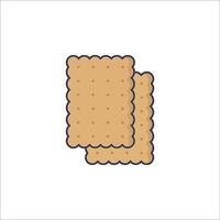 A pair of biscuits icon on a white background vector