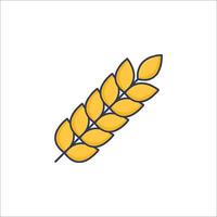 A wheat ear icon on a white background vector