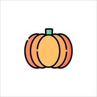 Pumpkin icon in line style on white background vector