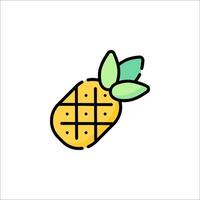 A pineapple icon in a flat style vector
