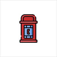A red and blue box with a letter c on it vector