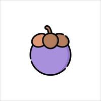 An acorn icon in a flat style vector