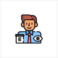 A man with an eye icon vector