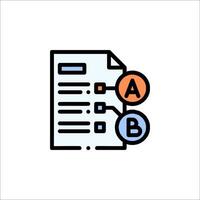 A b c icon with a paper and a pencil vector