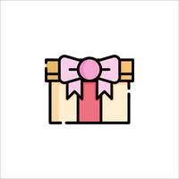 A gift box with a bow on it vector
