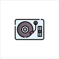 A record player icon on a white background vector