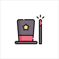 Magician hat icon with a star on top vector