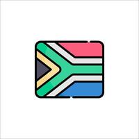 South africa flag icon illustration vector