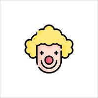 A cartoon clown face with a red nose vector