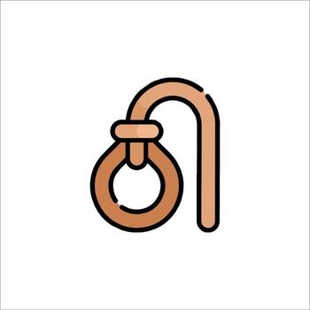 A hook with a rope attached to it vector