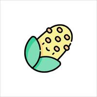 Corn icon with a smiley face vector