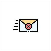 An email icon with a red dot on it vector