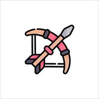 A bow and arrow icon on a white background vector