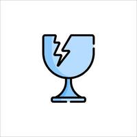 Broken glass icon, illustration vector