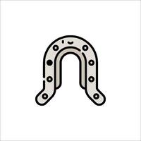 A horseshoe icon on a white background vector