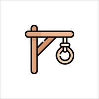 A hanging rope icon on a white background vector