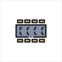 A flat icon of a circuit board vector