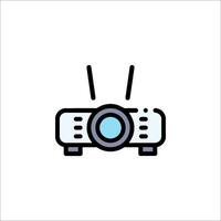 A projector icon on a white background vector