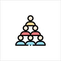 People in a pyramid icon vector