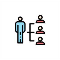 A person standing in front of a group of people vector