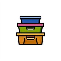 Colorful boxes stacked on top of each other vector