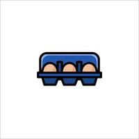 Eggs in a carton icon vector