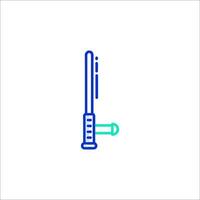 A blue line icon of a knife vector