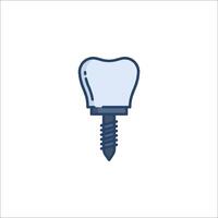 Dental implant icon isolated on white background vector