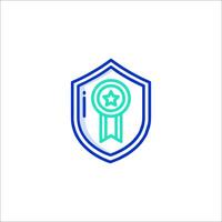 A badge with a star on it vector