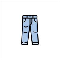 A pair of jeans icon on a white background vector