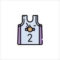 A basketball jersey with the number two on it vector