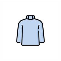 A blue sweater on a white background vector