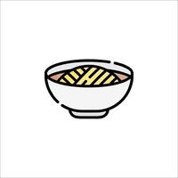 A bowl of noodles icon on a white background vector