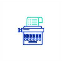 Typewriter icon illustration vector
