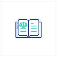A book with scales and scales of justice vector