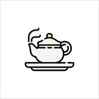 Tea pot icon illustration vector