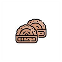 Two slices of bread with a slice of cheese on top vector