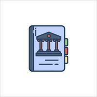A book with a building on it vector