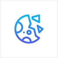A pizza icon with a slice of pizza vector