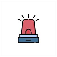 A red light on a white background vector