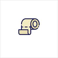 A toilet roll icon on a white background vector