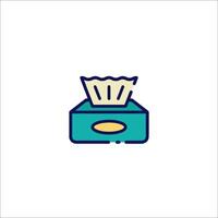 A box with a tissue inside of it vector