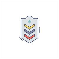 A military badge with a star on it vector