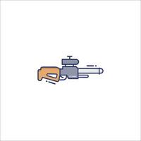 A gun icon on a white background vector