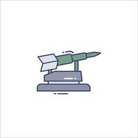 A rocket on top of a table with a green arrow vector