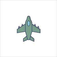 A plane icon in a line style vector