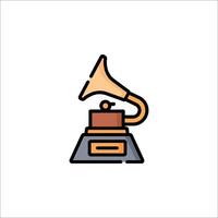 Grammy award icon, flat line style vector