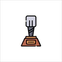 A trophy icon on a white background vector