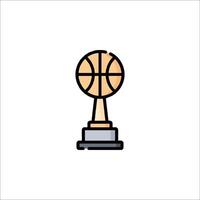 Basketball trophy icon illustration vector