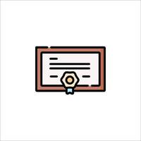 A certificate icon on a white background vector